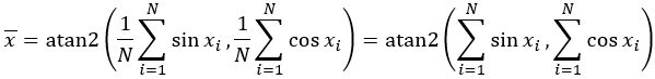 Circular mean formula Circular mean formula