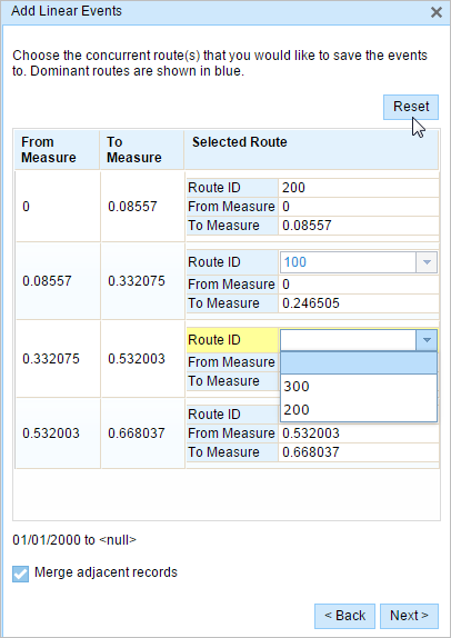 Selecting a route manually